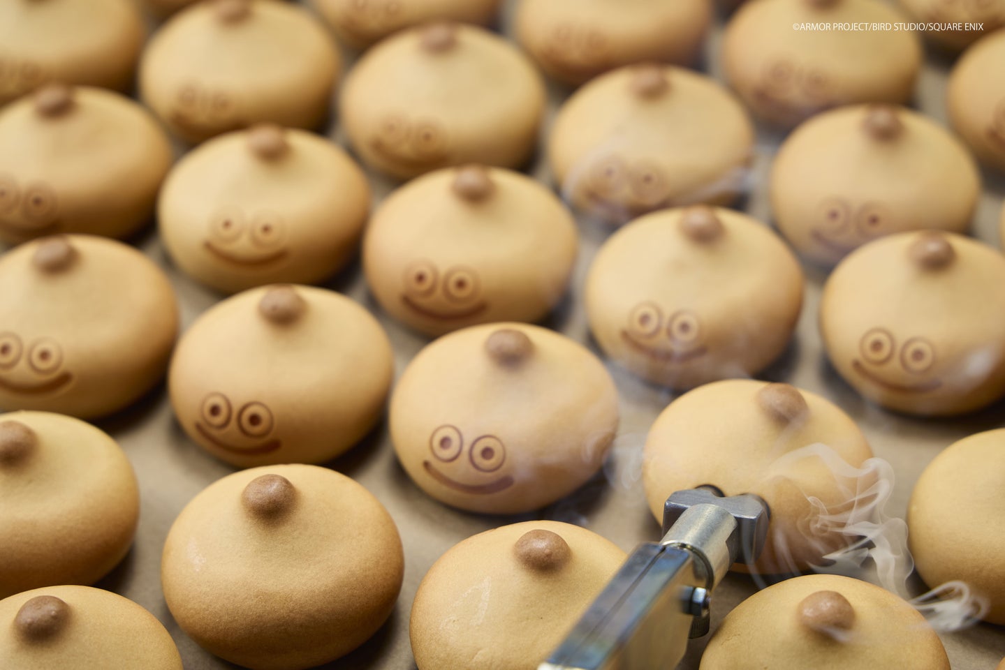 Slime Manju faces being branded on.