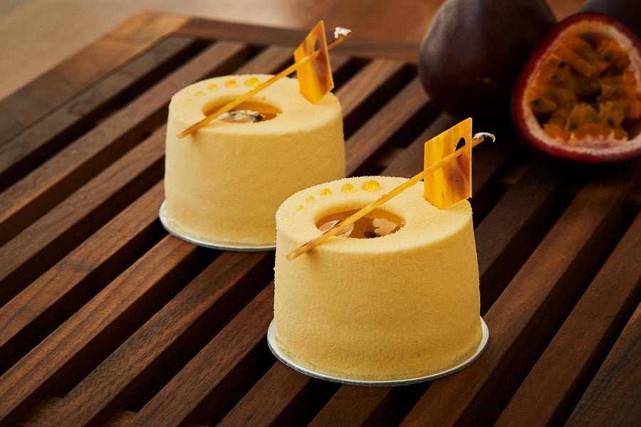 パッションフルーツとオレンジムース