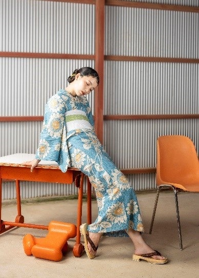 上品　ブランド京都嵐山よしむら　東京新宿伊勢丹購入　　単衣　浴衣　金魚　さんご柄 京都嵐山着物レンタルwakamurasaki】予約・アクセス・割引