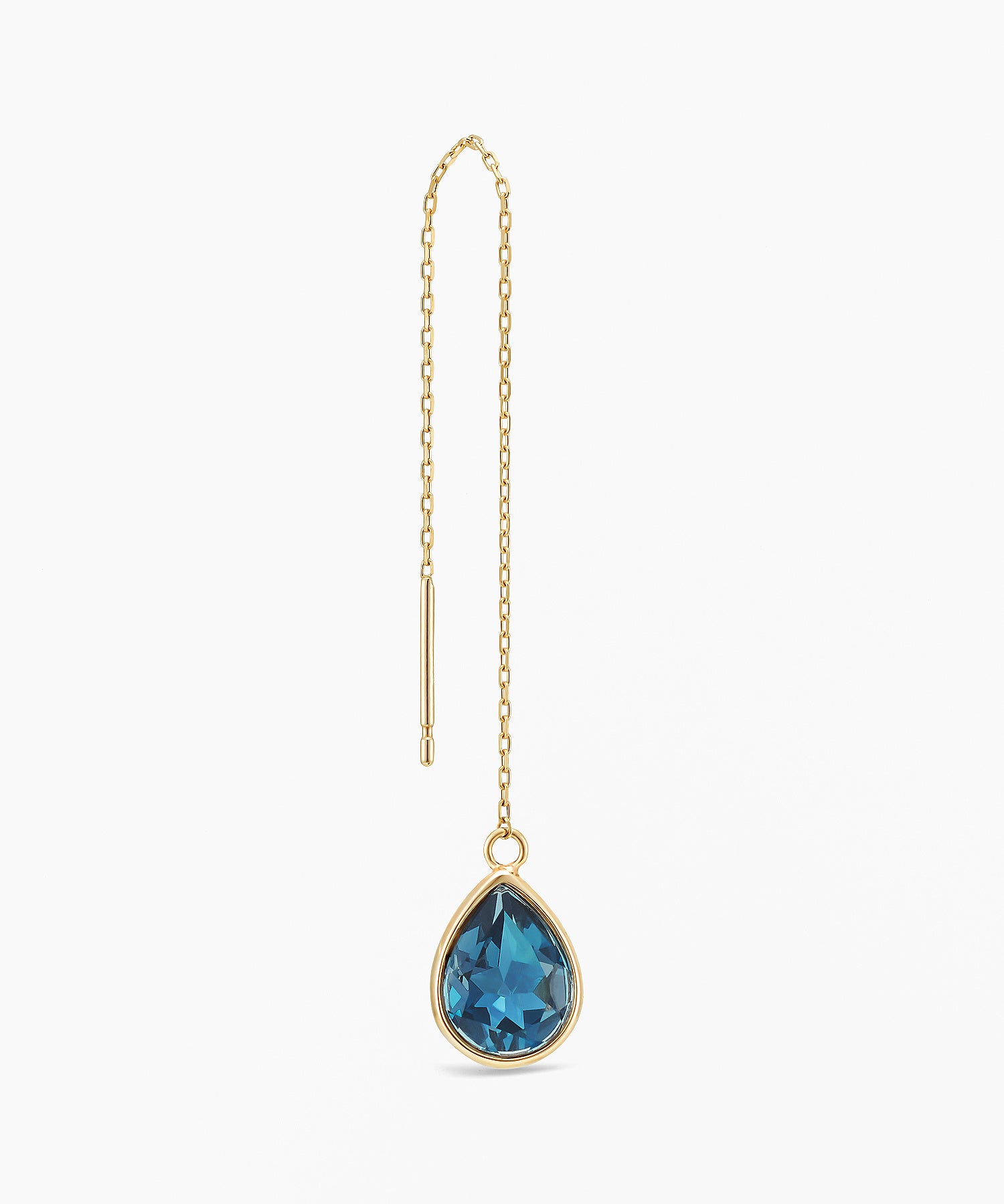 K10YGロンドンブルートパーズハーフピアス：￥30,800