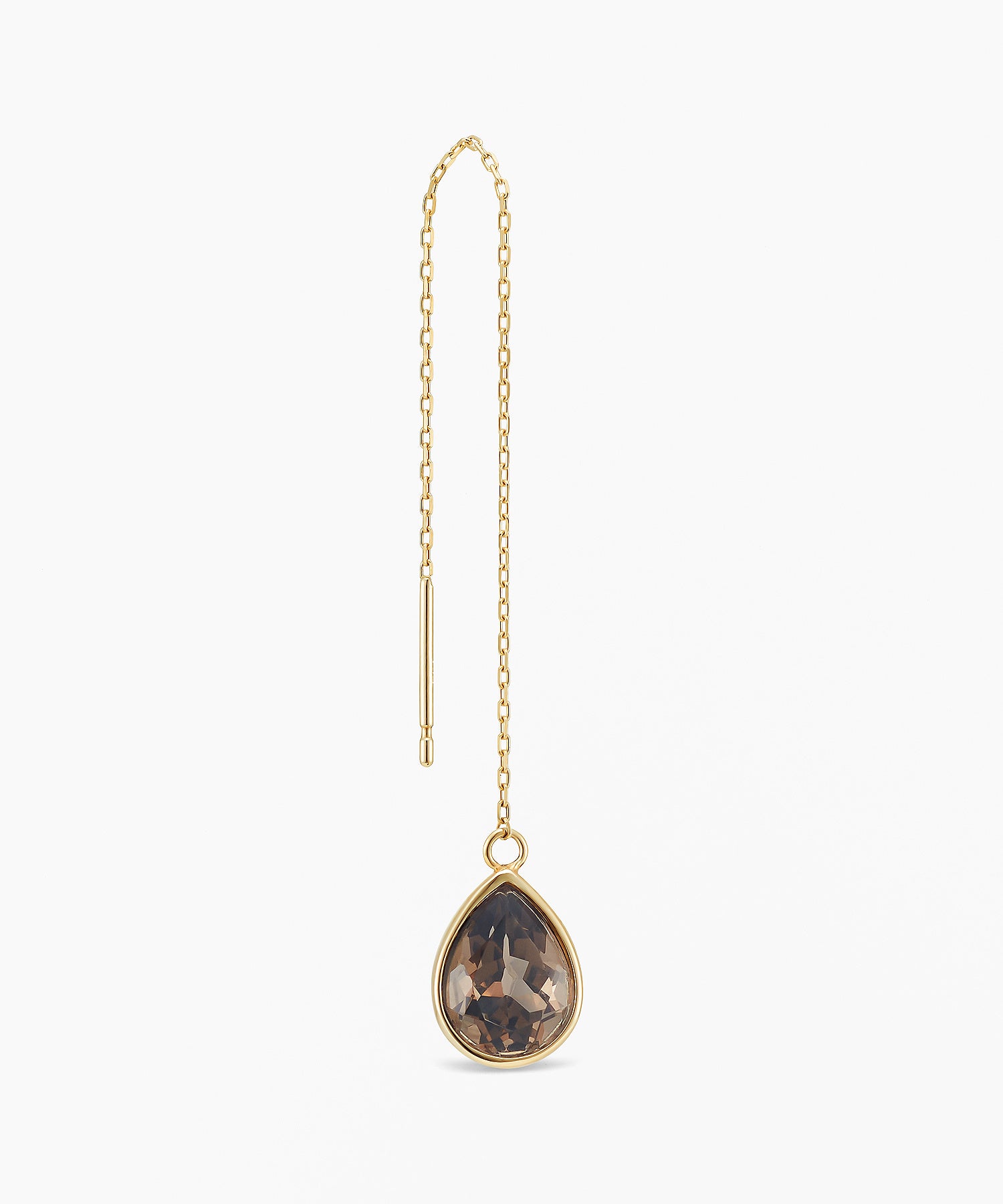 （EC限定）K10YGスモーキークォーツハーフピアス：：￥30,800