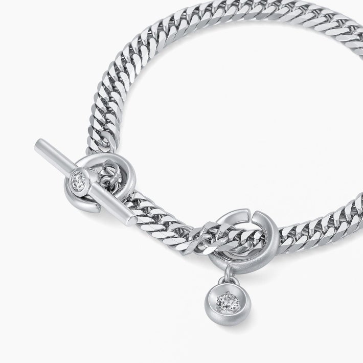 Pt950/Pt850 ダイヤモンド ブレスレット、（右下）Pt950 ダイヤモンド チャーム