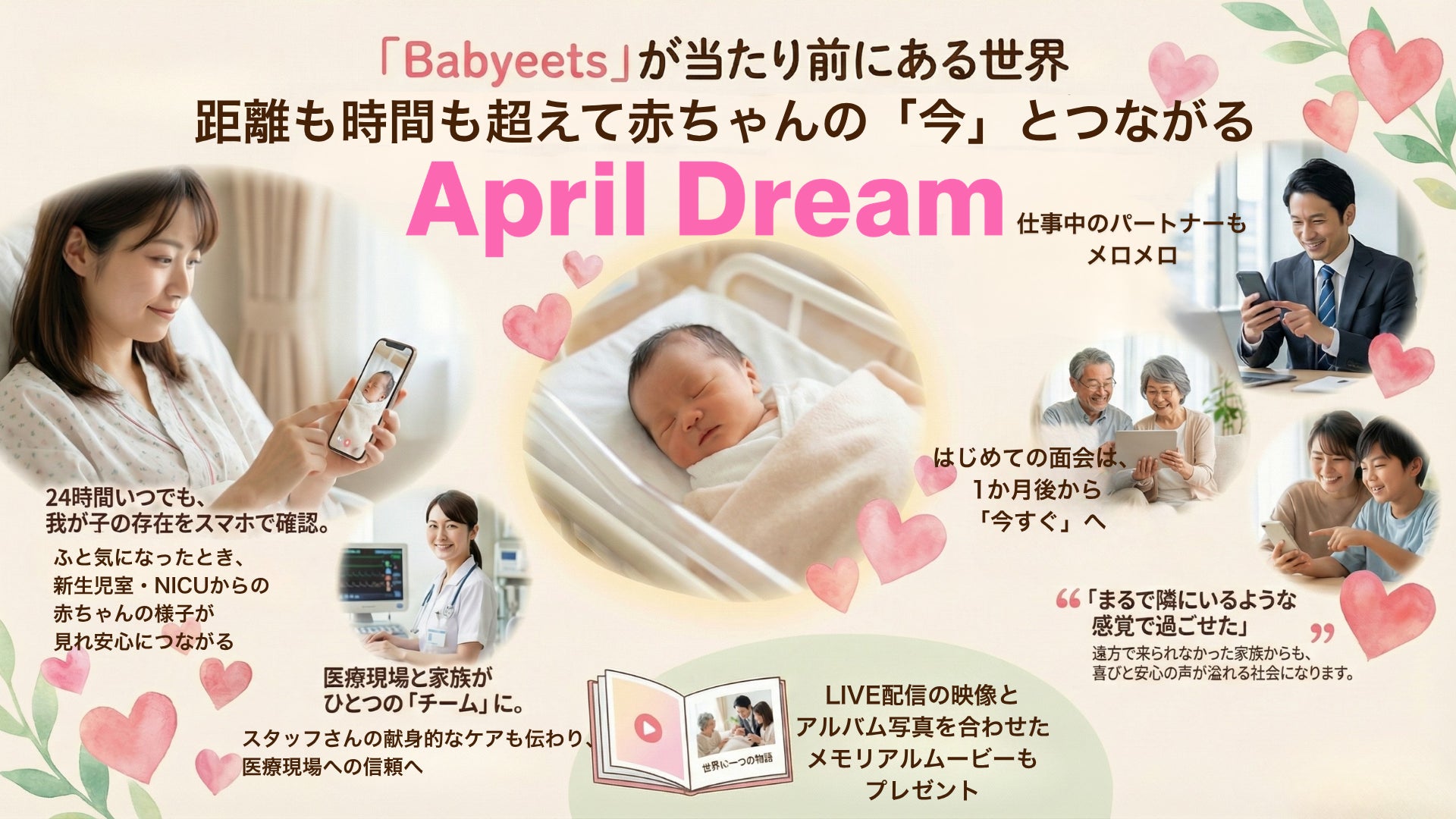 産科・NICU(新生児集中治療室)に】距離も 時間も 超えて、 赤ちゃん 産科・NICU(新生児集中治療室)に】距離も 時間も 超えて、 赤ちゃん