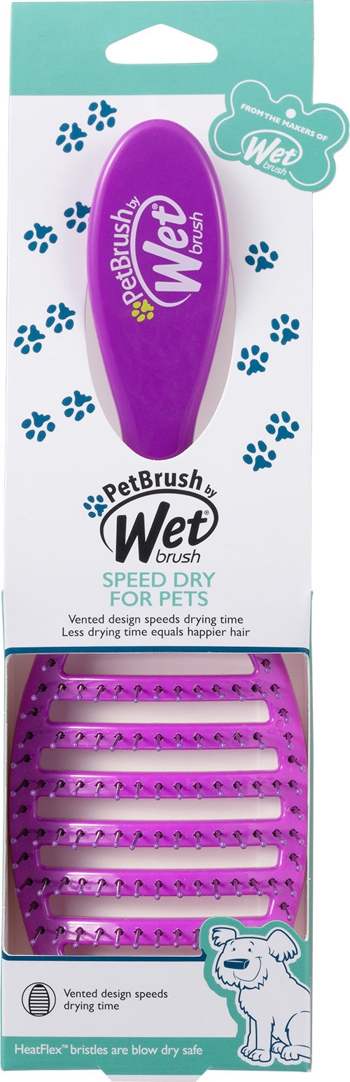 多機能ペットヘアクリーナーブラシ　リラックス　紫　パープル 世界70ヵ国以上で愛される「WetBrush®️(ウェットブラシ