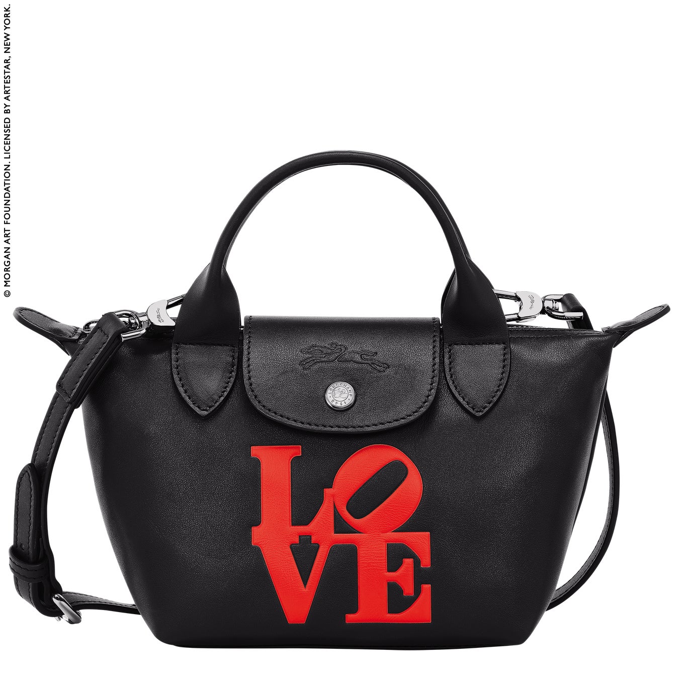 【美品】ロンシャン ル プリアージュ® バッグROBERT INDIANAコラボ LONGCHAMP x ROBERT INDIANA、「LOVE」を賛美するトリビュート