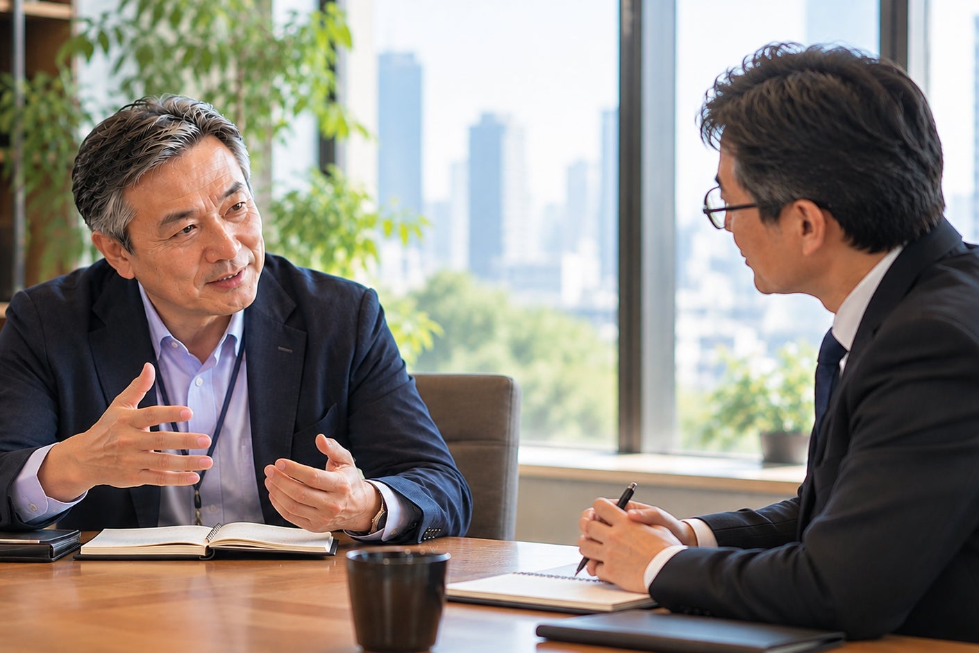 入社後|専任メンターによる定期面談のイメージ