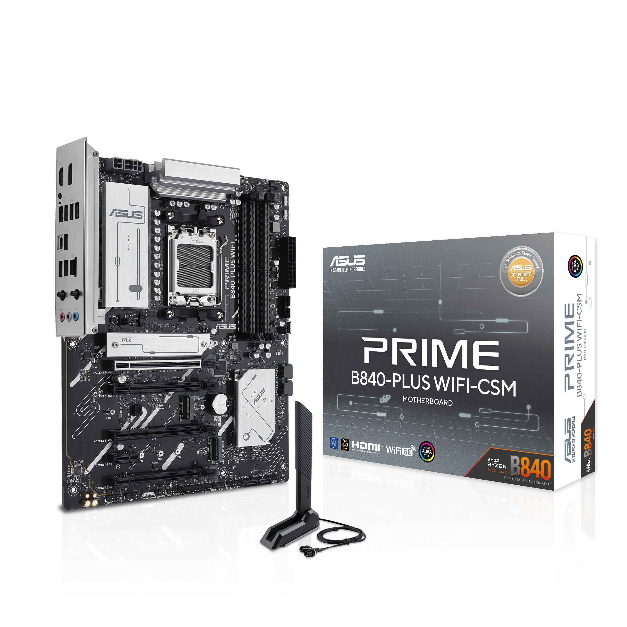 ASUSより、AMD AM5ソケットのB840チップセット搭載マザーボードを2製品