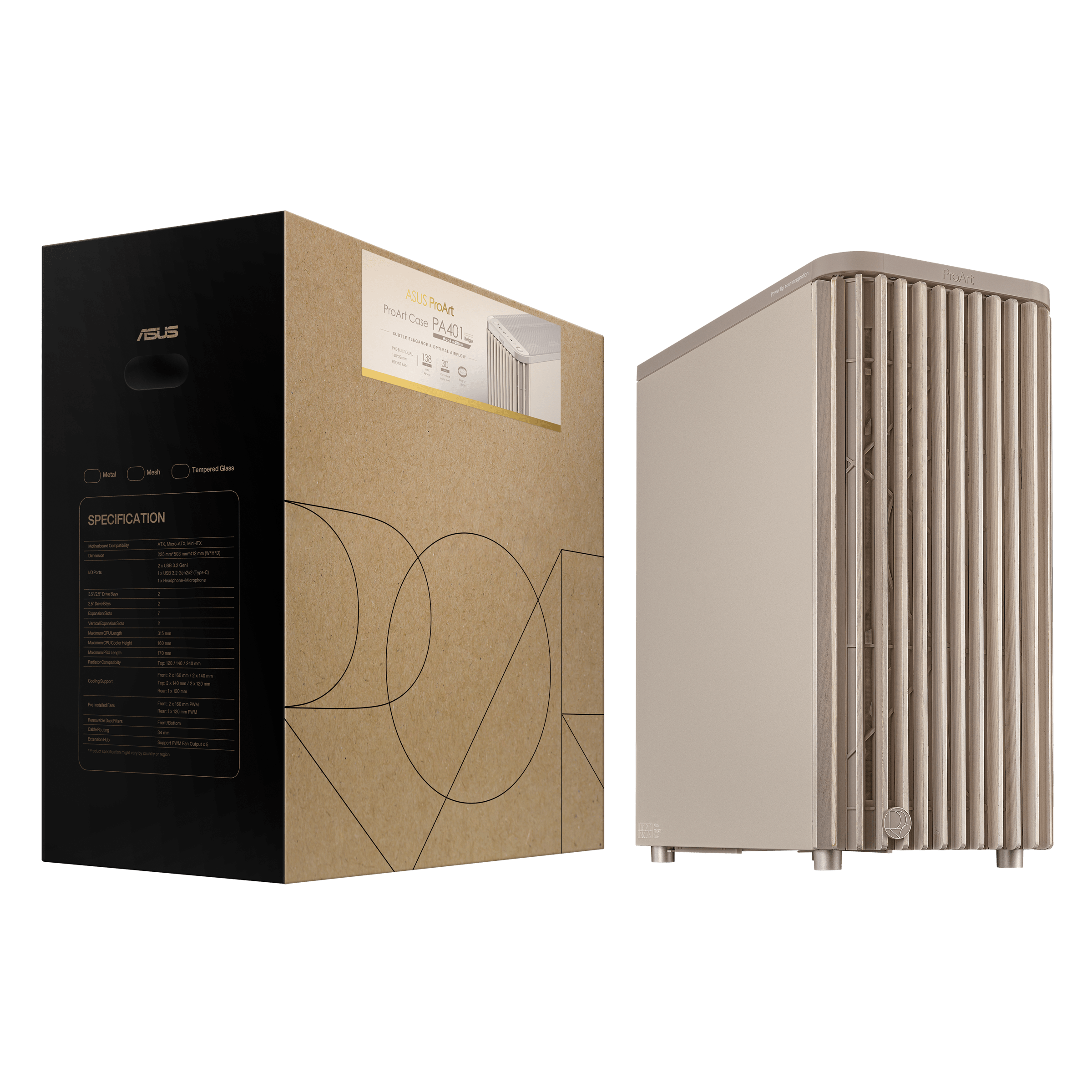 ASUSより、高級感のあるフロント木製デザインを採用したクリエイター