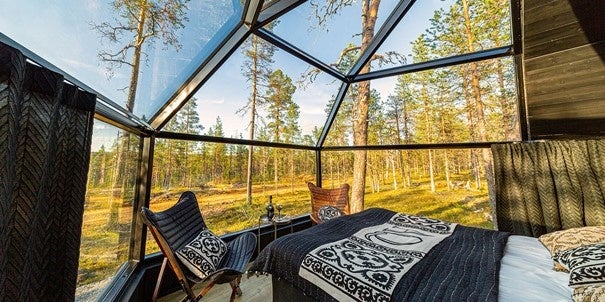 ガラスイグルーからの眺め（クレジット：Visit Finland）