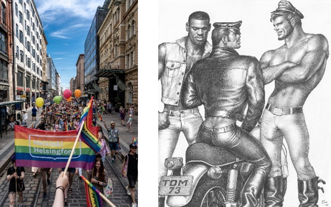 クレジット：（左）Mika Ruusinen、Helsinki Partners（右）On the Bike、Tom of Finland Foundation