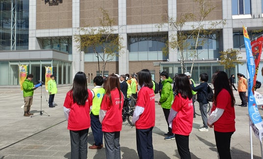 令和8年度「サイクルセーフティキャンペーン」開始式 ~ポロクルが参加者代表として自転車安全利用メッセージを発信しました~ 令和8年度「サイクルセーフティキャンペーン」開始式 ~ポロクルが参加者代表として自転車安全利用メッセージを発信しました~