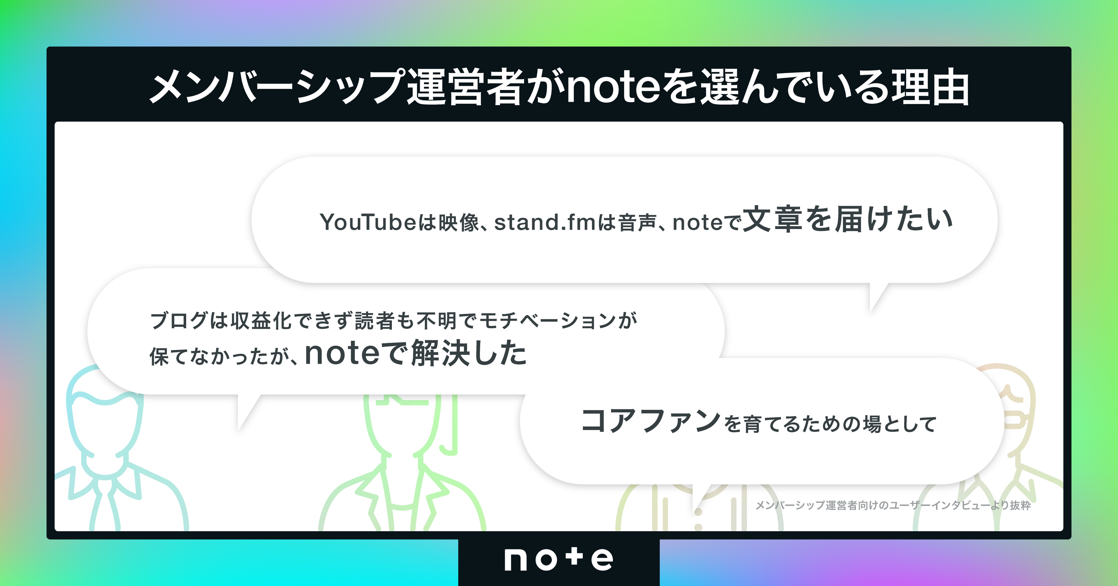 メンバーシップ運営者がnoteを選んでいる理由
