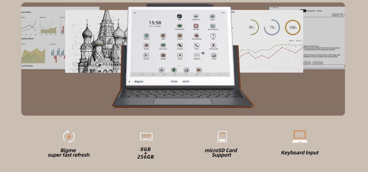 Bigme、4G対応プレミアムカラー電子ペーパータブレット「B10」を発表 Bigme、4G対応プレミアムカラー電子ペーパータブレット「B10」を発表