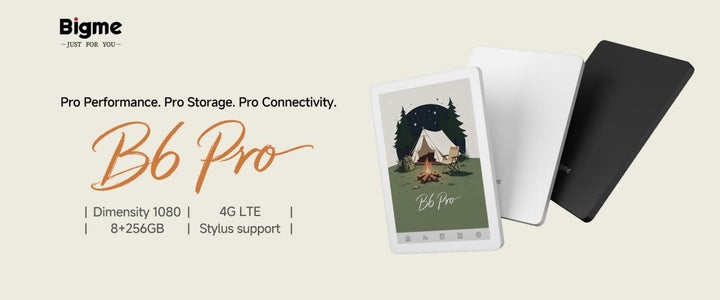 電子書籍リーダーが最大75FPSに!Bigmeが「B6 Pro」を発表、複数のE 電子書籍リーダーが最大75FPSに!Bigmeが「B6 Pro」を発表、複数のE