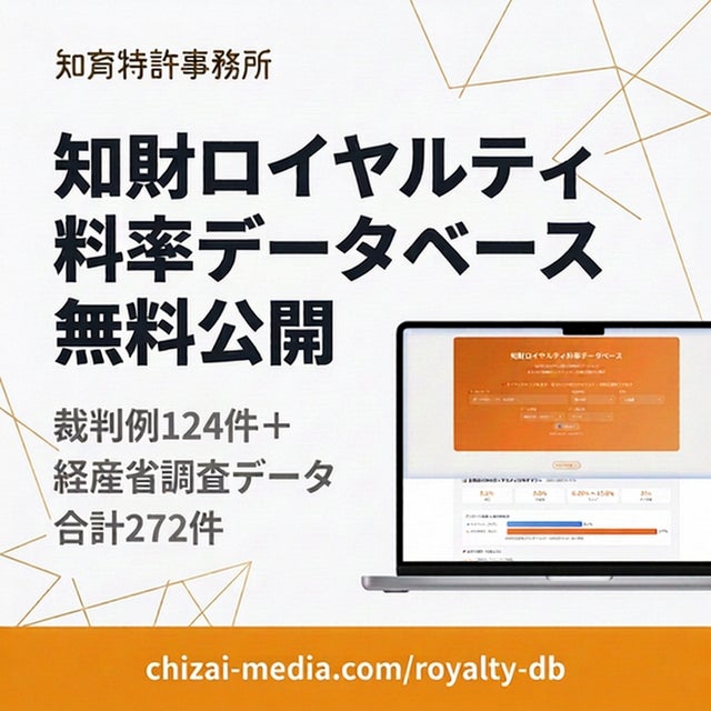 特許・商標のロイヤルティ料率を一括検索 裁判例124件を含む 特許・商標のロイヤルティ料率を一括検索 裁判例124件を含む