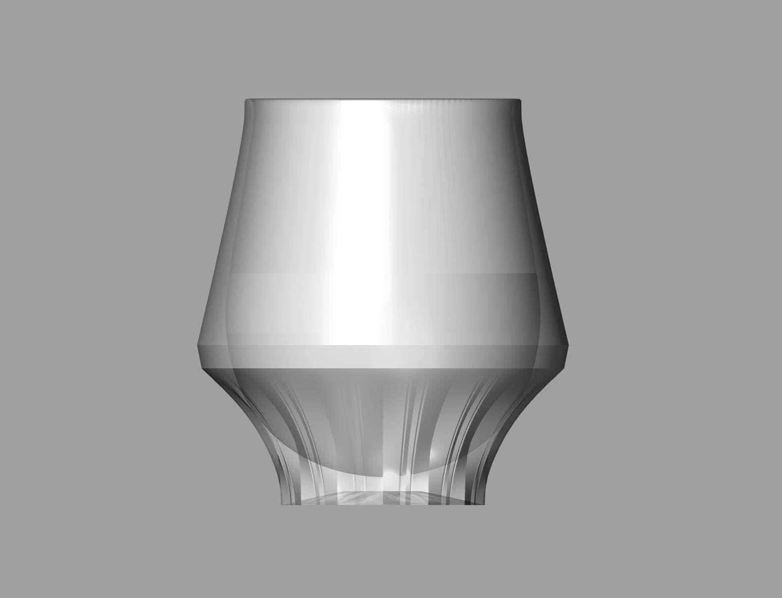 画像の説明:底の形状をボール型にしたデザインデータ