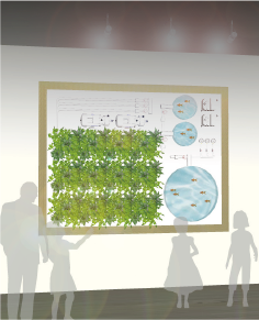 絵画のように循環を繰り広げる額縁型アクアポニックス