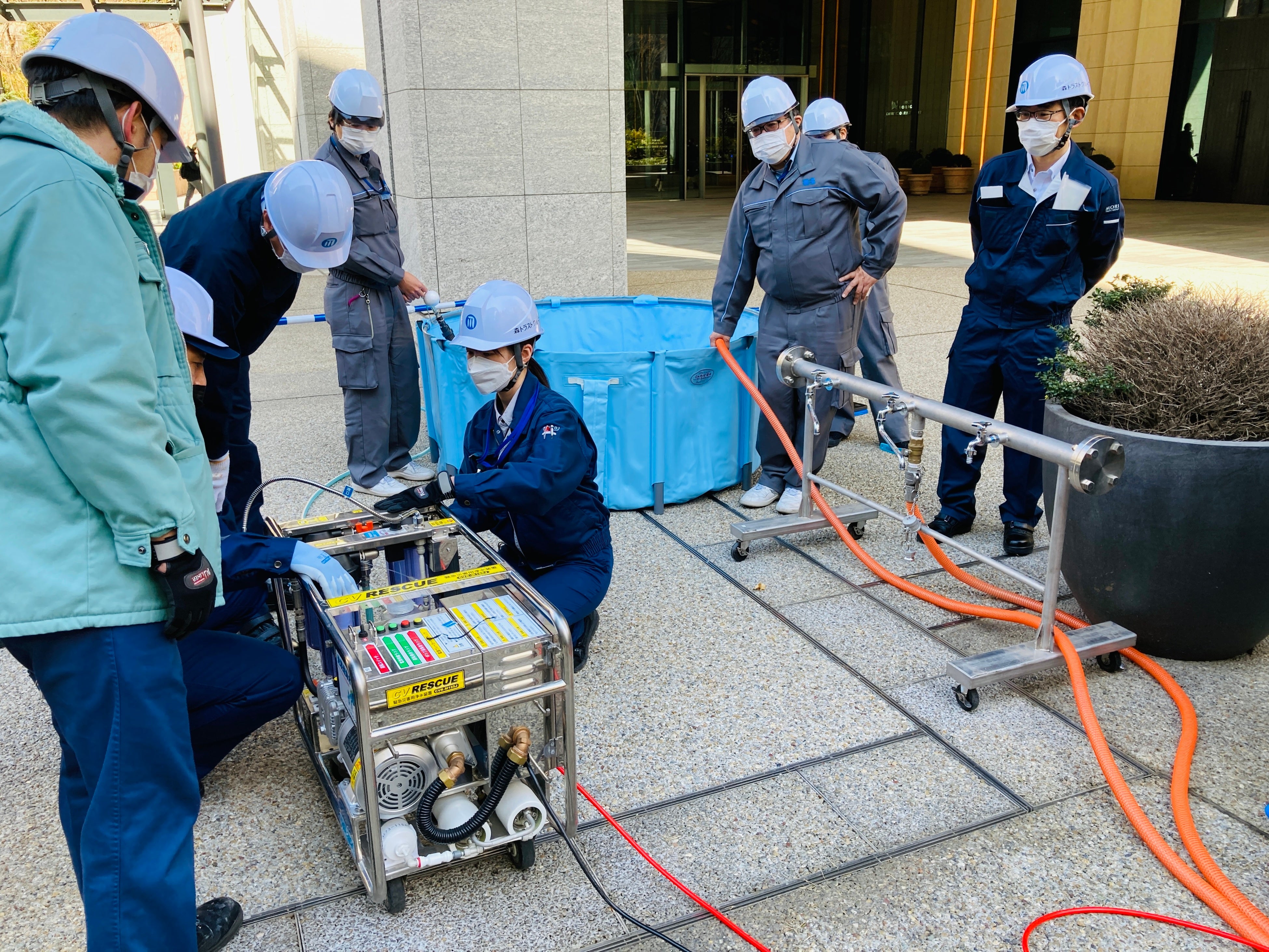 非常災害用井戸設置訓練の様子