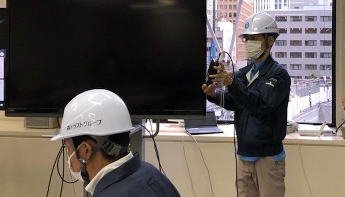 代替通信手段を用いた各拠点との情報共有の様子