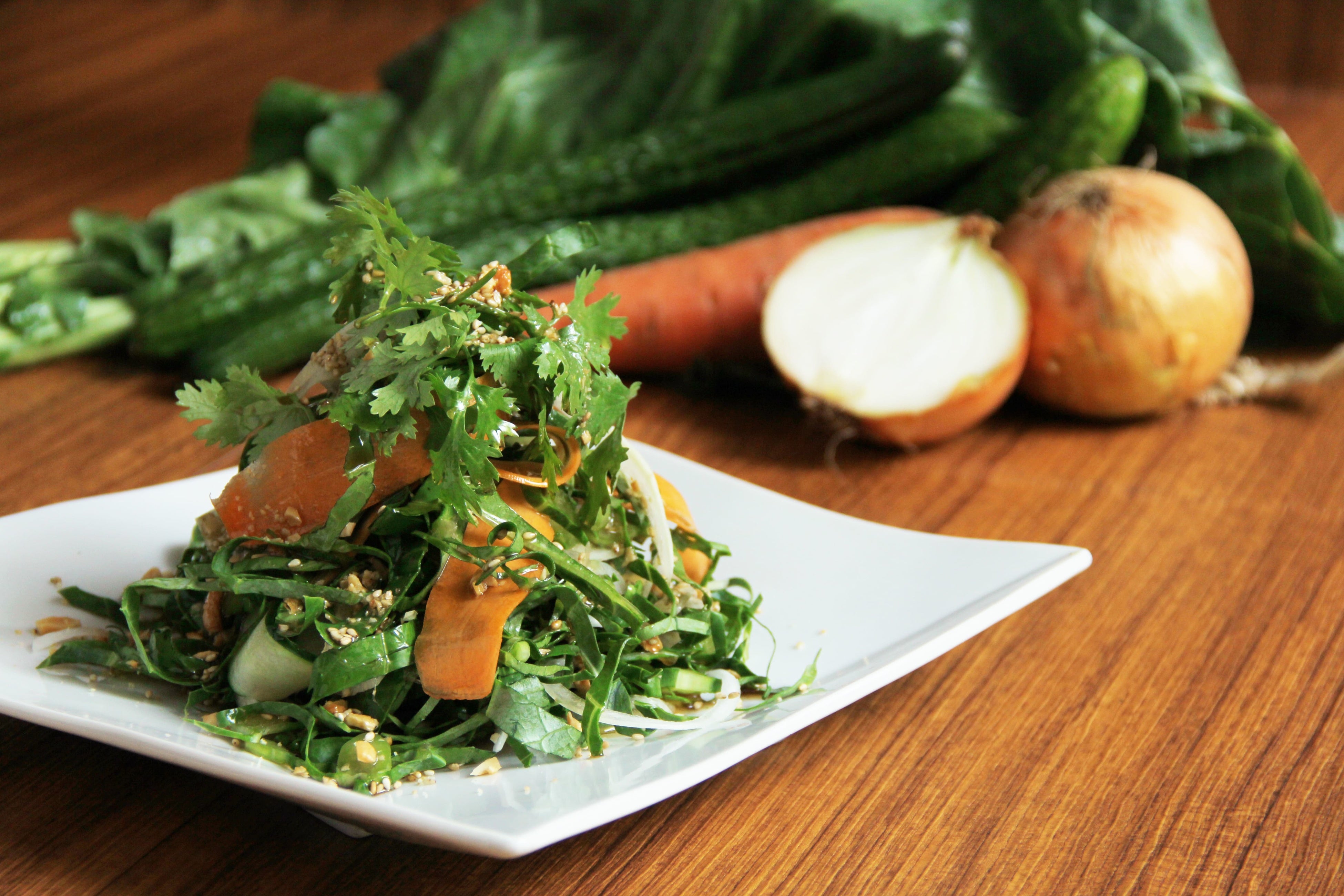 オーガニックケールの農園サラダ