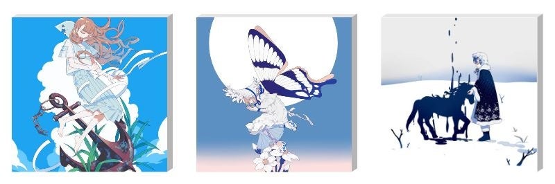 碧き海の囚われ姫 鮎村幸樹 直筆イラスト サイン入り 色紙 碧き海の囚われ姫 鮎村幸樹 直筆イラスト サイン入り 色紙