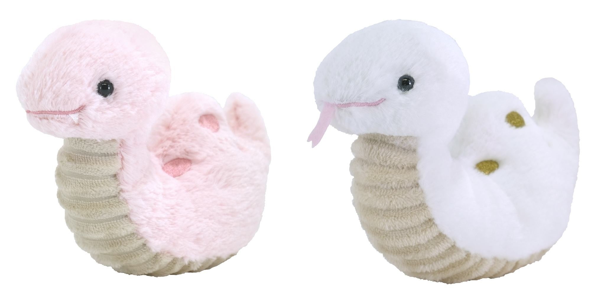 【フラッフィーズ】2025年の干支「巳(ヘビ)」がおめでたい紅白カラーぬいぐるみになって登場!