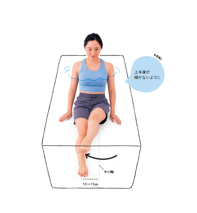 「足で振り子」（腰・股関節トレ）より