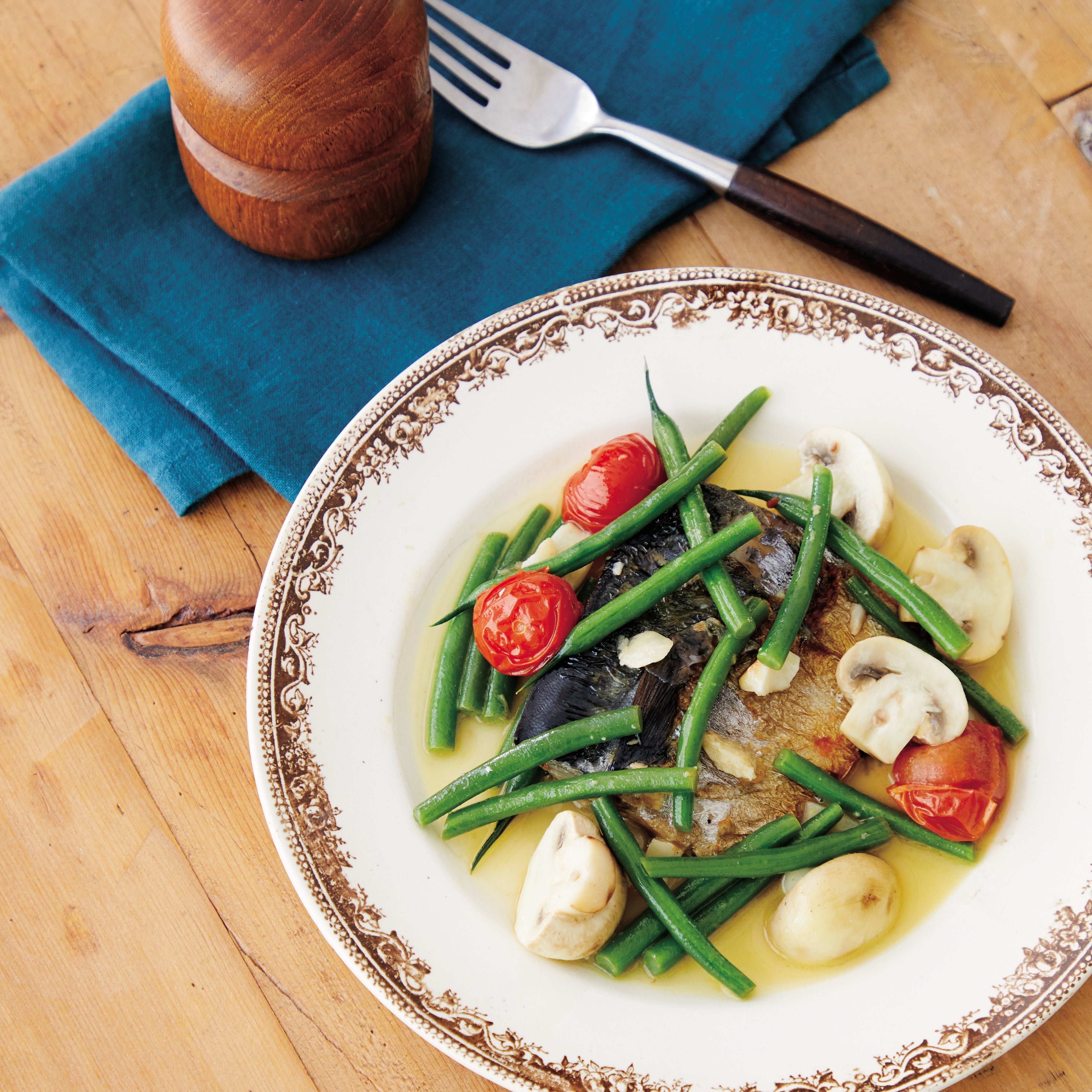 塩さばのアクアパッツァ風