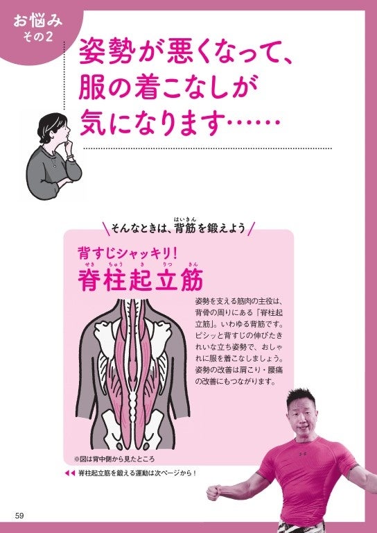 むせや膝の痛み、姿勢の悪さなども改善！