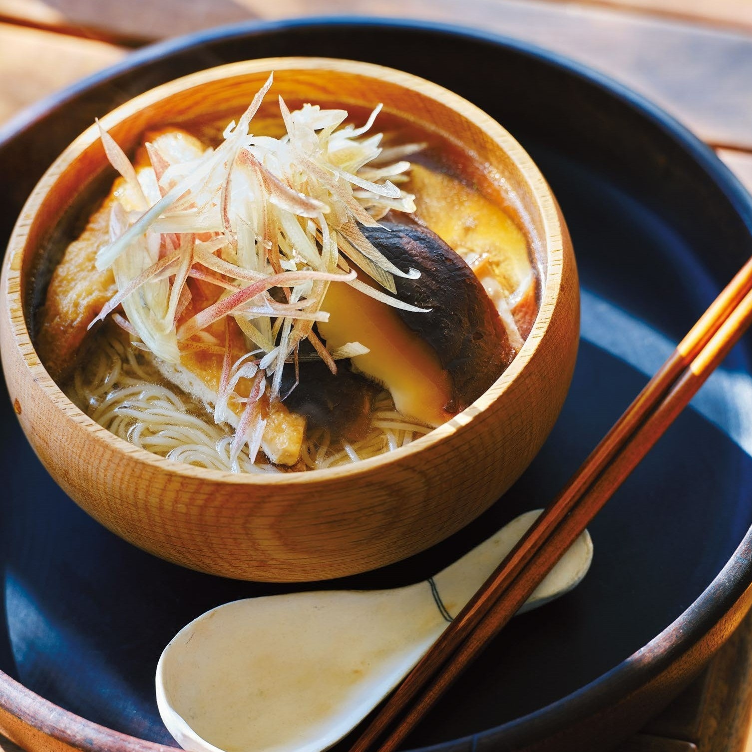 干ししいたけスープのにゅうめん