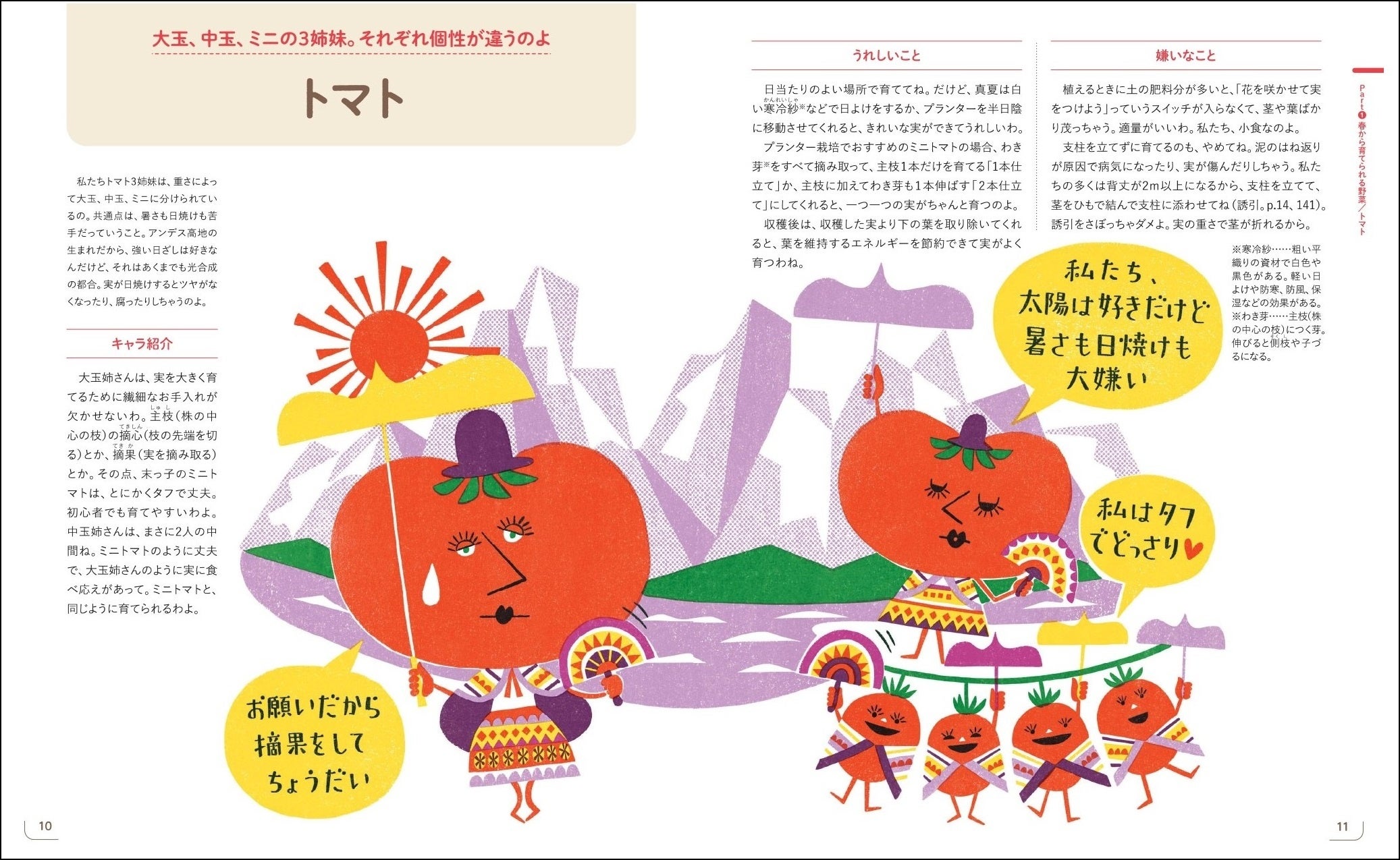 個性豊かな野菜キャラクターがコツを指南。初心者にも