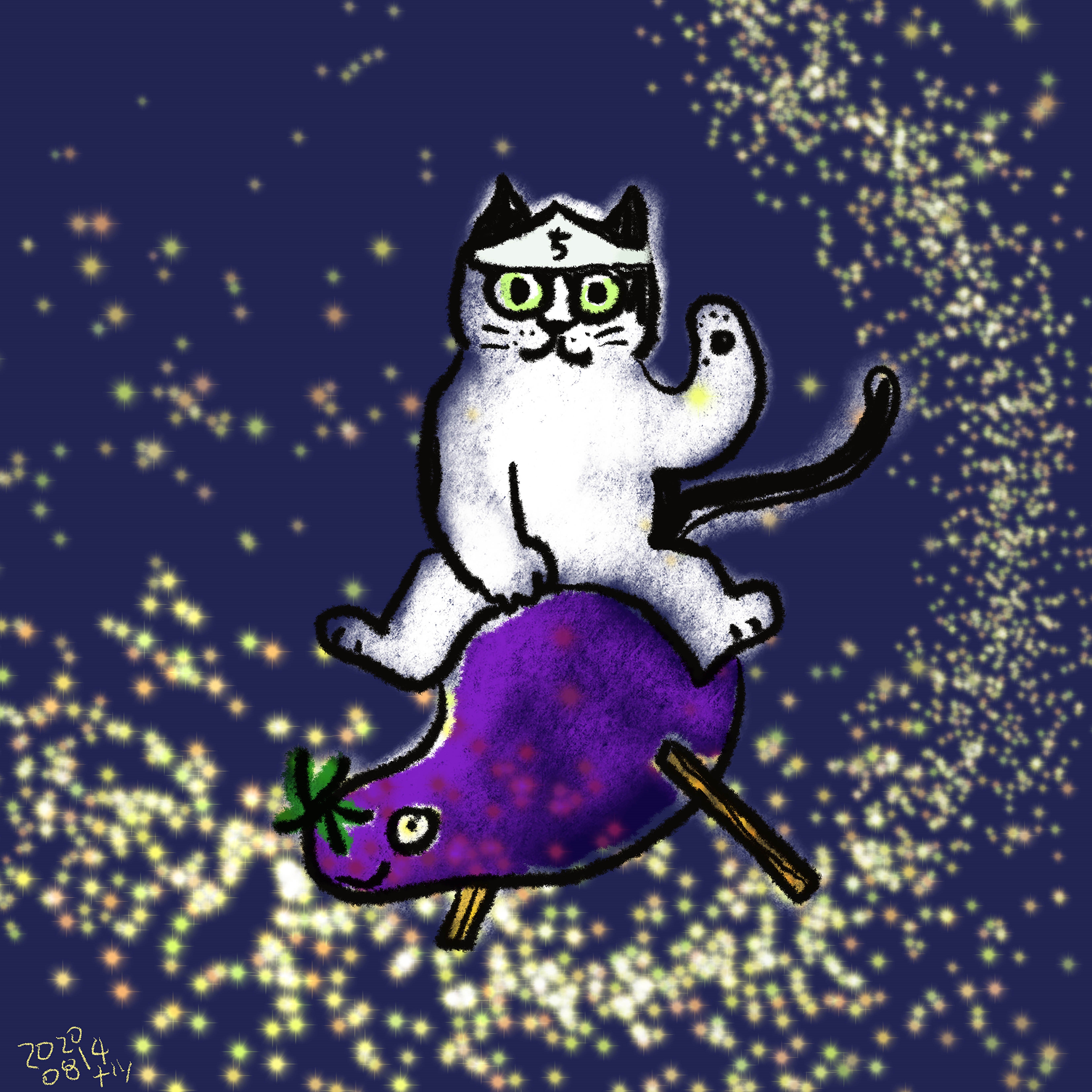 絵本のベースとなった、2020年のお盆のころにミヤザーさんが描いた絵