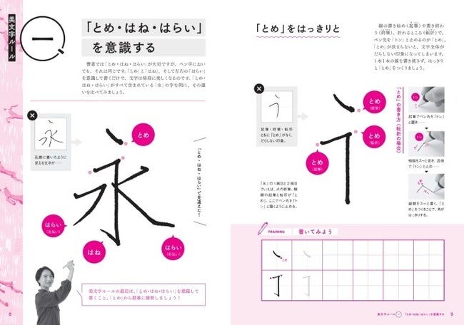 「ルール一 「とめ・はね・はらい」を意識する」