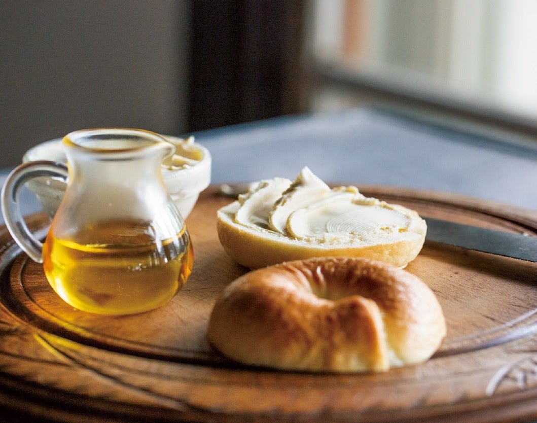 ベーグルには、豆乳クリームチーズがおすすめ! メープルシロップやはちみつでスイーツ風に楽しんでも！