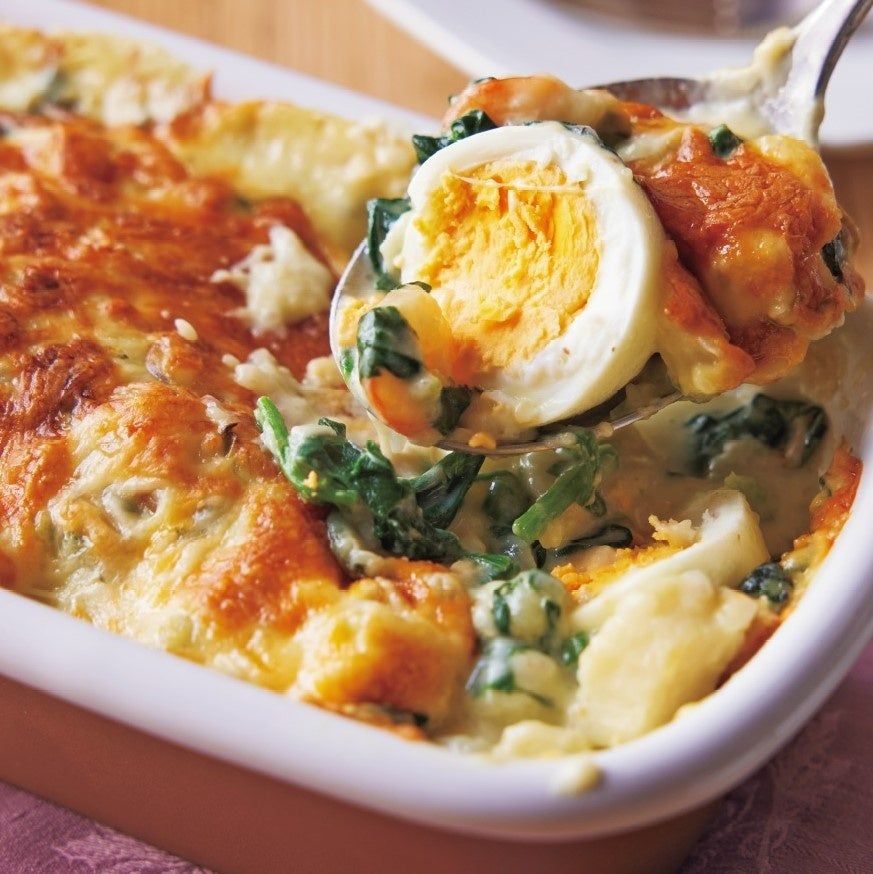 ゆで卵のグラタン