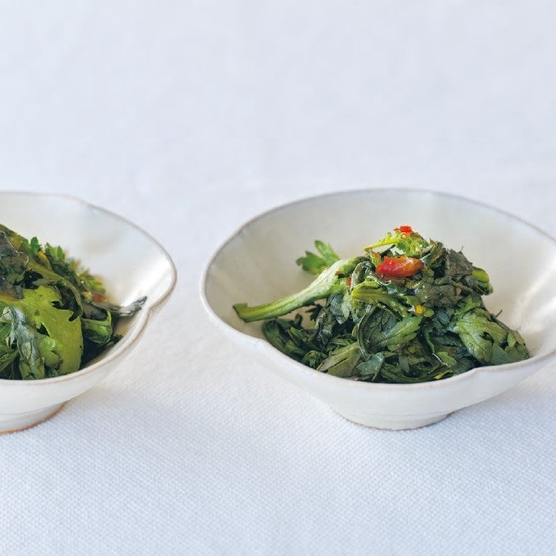 春菊の甘辛だれ