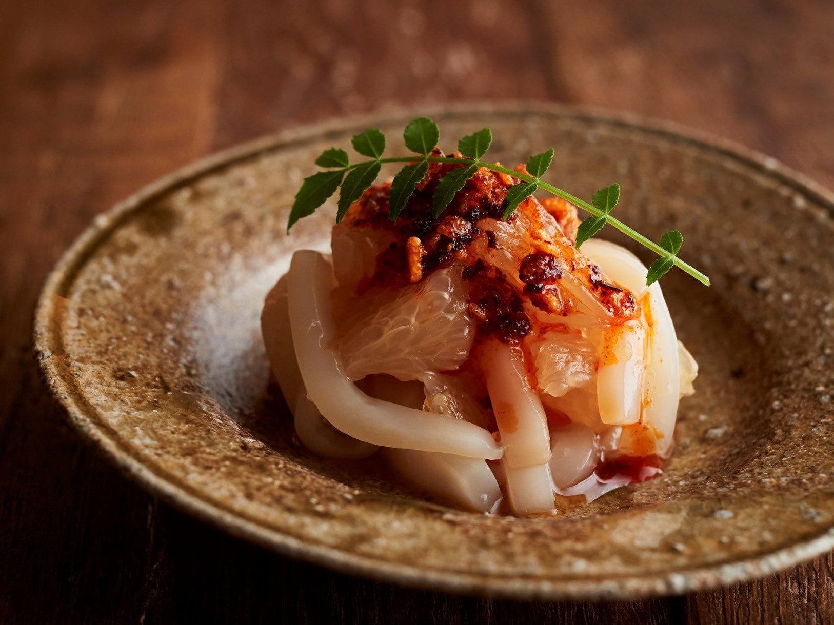 いかと柑橘のあえもの