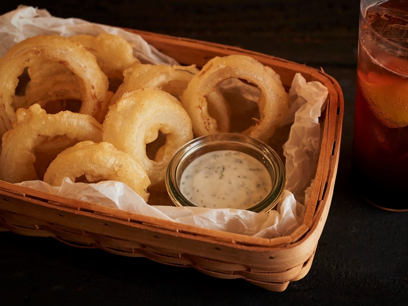 ビールをまとったオニオンリング