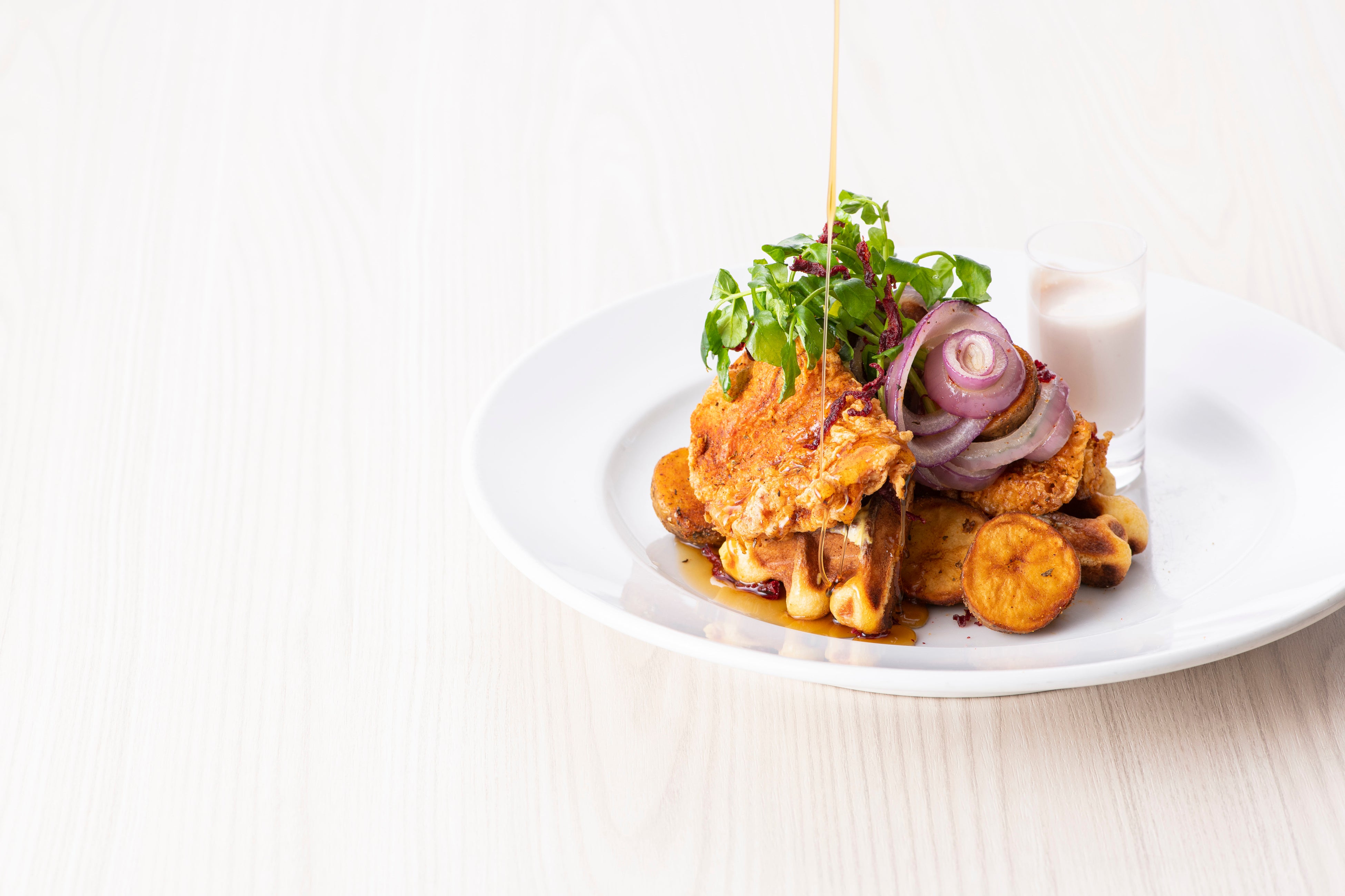 フライドチキンワッフル