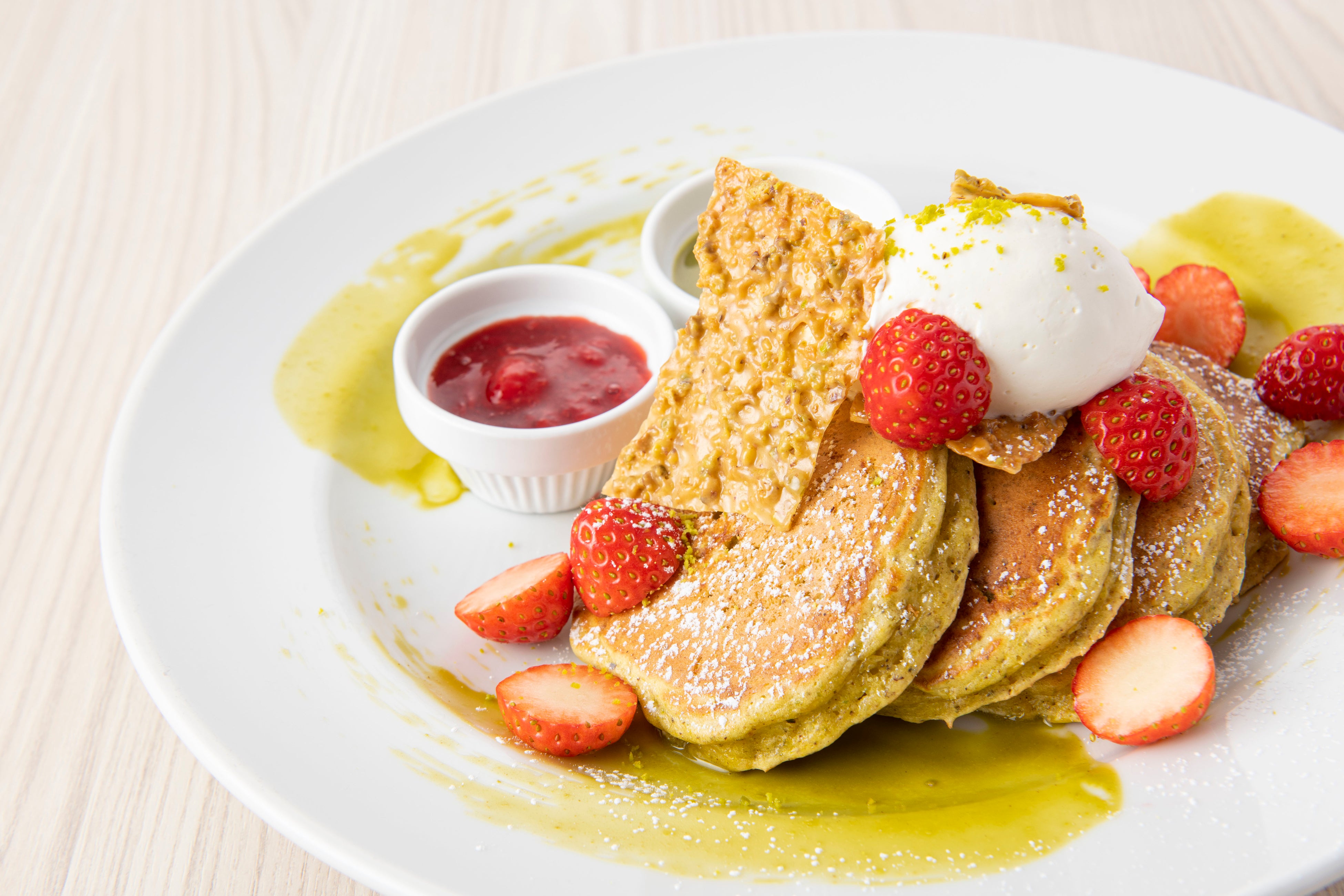 「ストロベリーピスタチオパンケーキ」