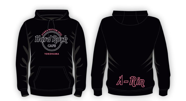 「2022 AYAKA 「Hard Rock Cafe × Sasaki Ayaka Hoodie 2022」(ハードロックカラーVer./7,500円・税込)