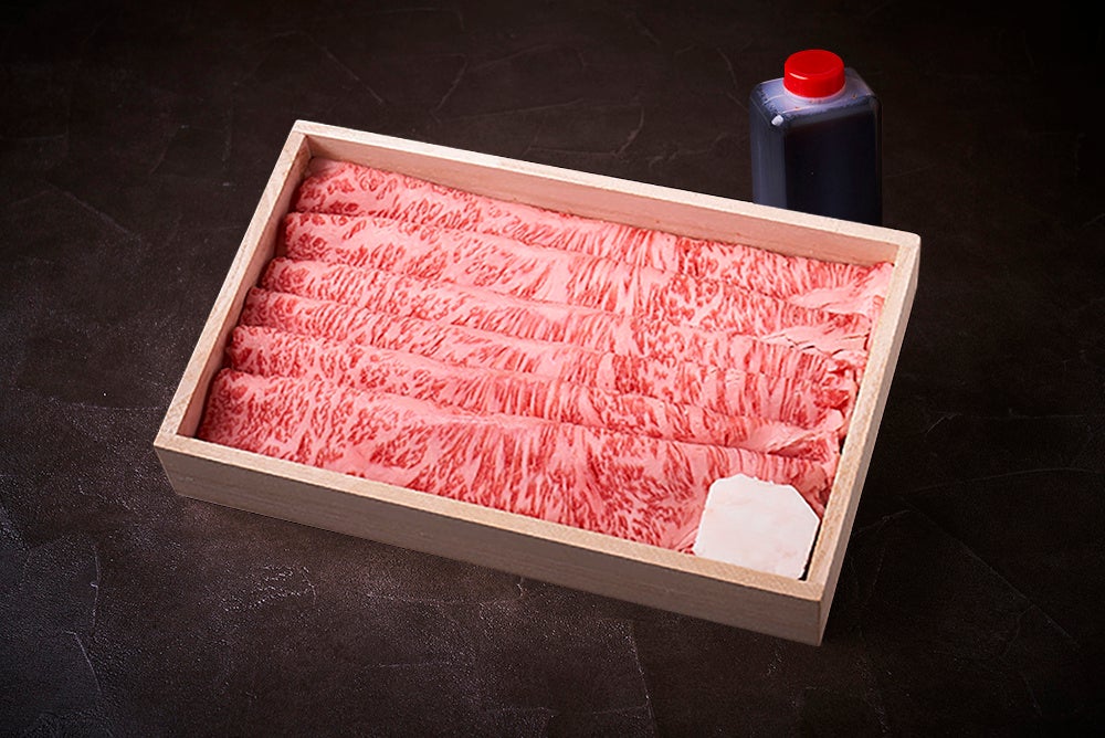 すき焼き用熟成適サシ肉折詰（割り下付き）