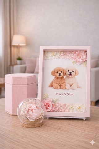 愛犬の愛らしさを永遠に、スマホの写真を花で彩るメモリアルアート 愛犬の愛らしさを永遠に、スマホの写真を花で彩るメモリアルアート