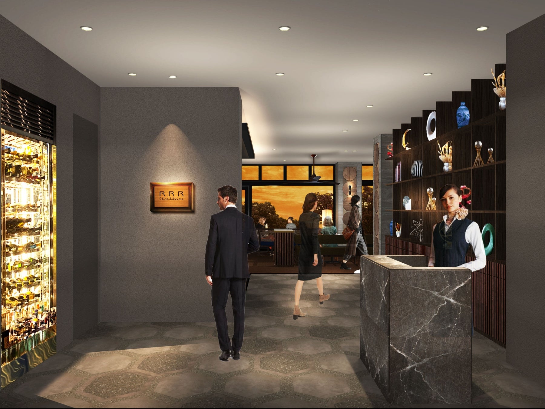 RRR Restaurant(フレンチステーキハウス)エントランス