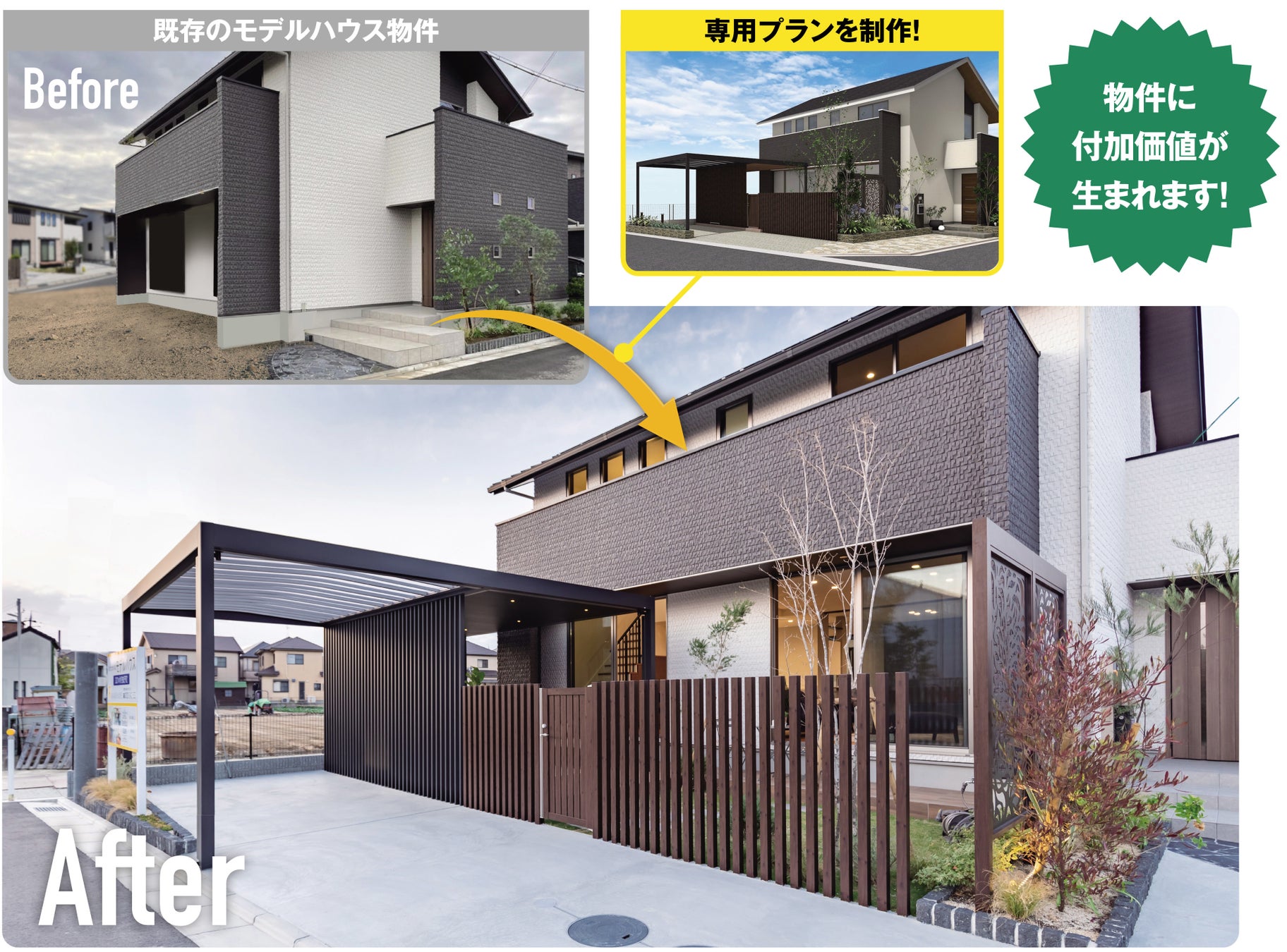 モデルハウス 外構プランニングの事例