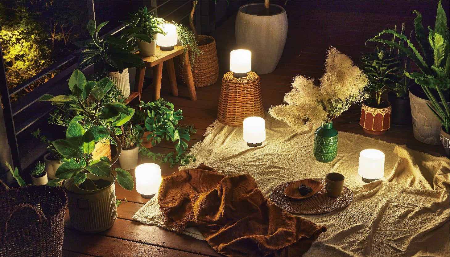 『語らいのひかり』使い方：多灯使いで華やかに