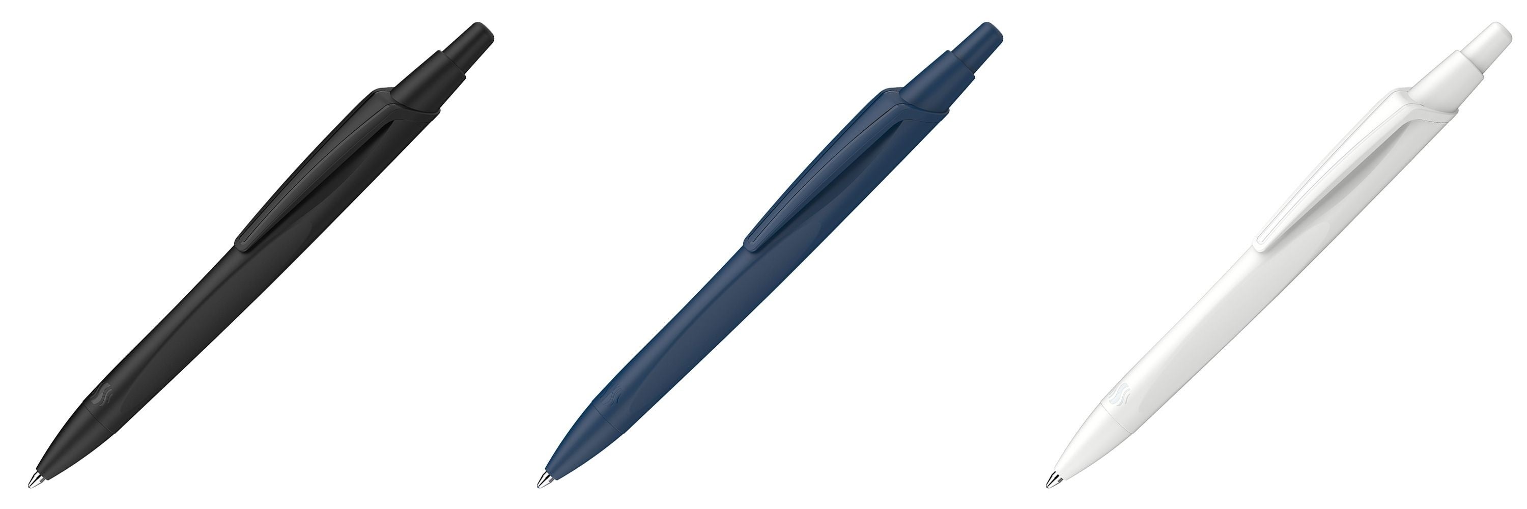 ブラック(インク：ブルー)、ブルー(インク：ブルー)、ホワイト(インク：ブラック)