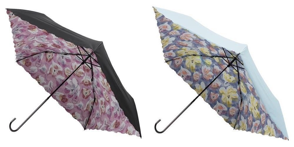 ロマンティックフラワー ブラック、ペールスカイ