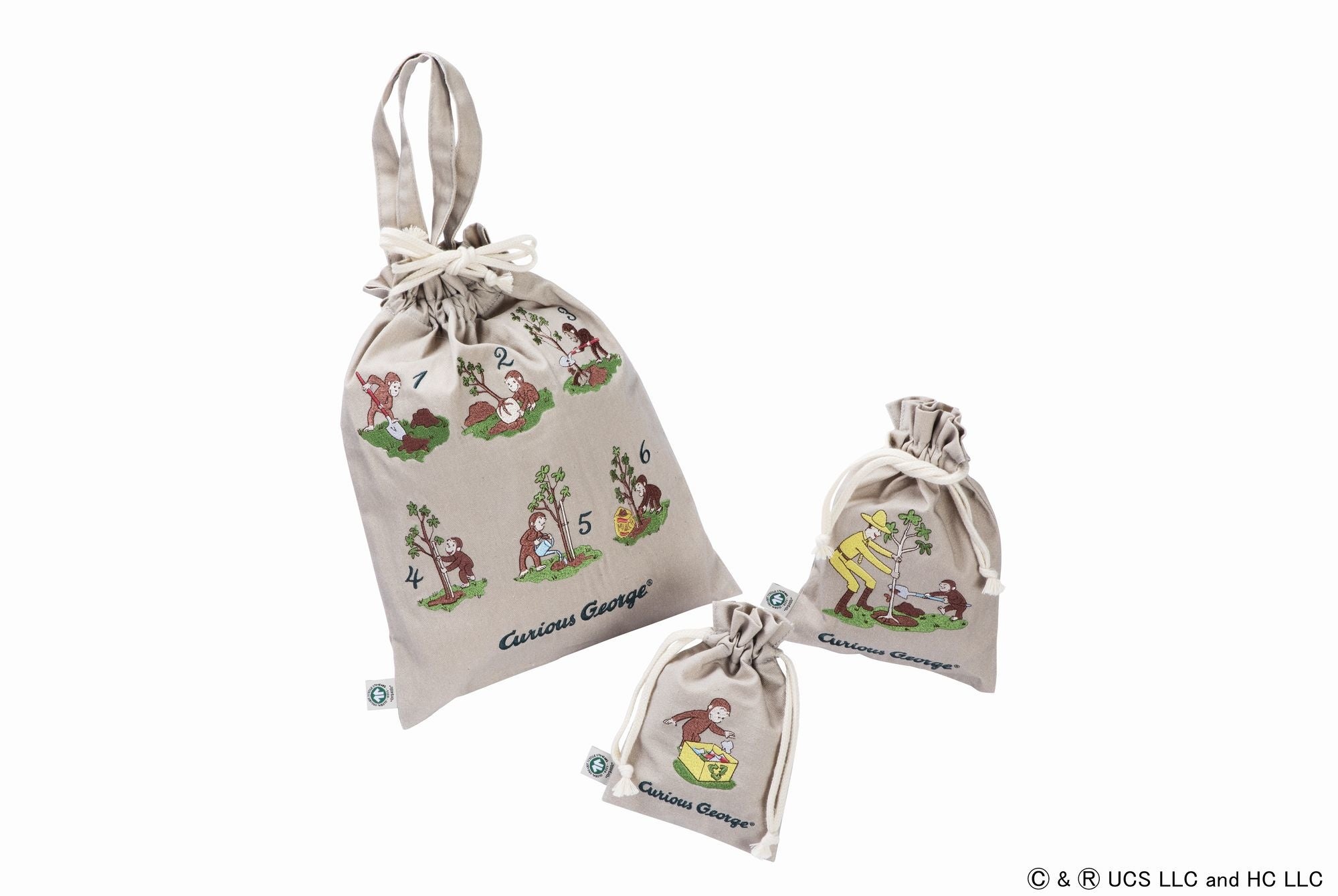 巾着トート、巾着M、巾着S