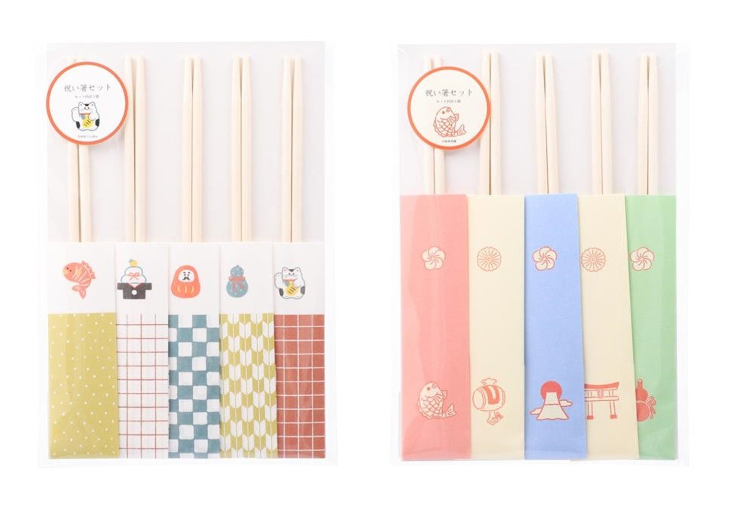 【ロフト限定】祝い箸セット(左から)かわべしおん、坂本奈緒